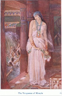 "La vengeance de Nitocris" lithographie Paul Evelyn 1914 