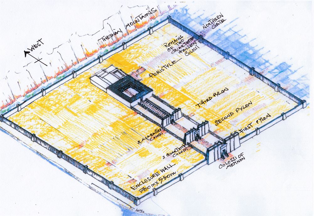 plan du palais de Amenhotep III