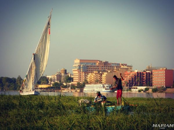 excursion balade en felouque sur le nil à Louxor au coucher du soleil 6