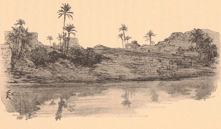 paysages nilotiques - croquis- croisière XIXème siècle