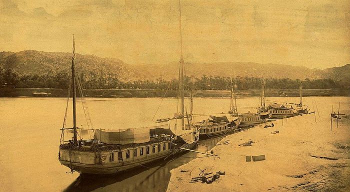 Croisière en Dahabeya - Xixème siècle - photos d'époque