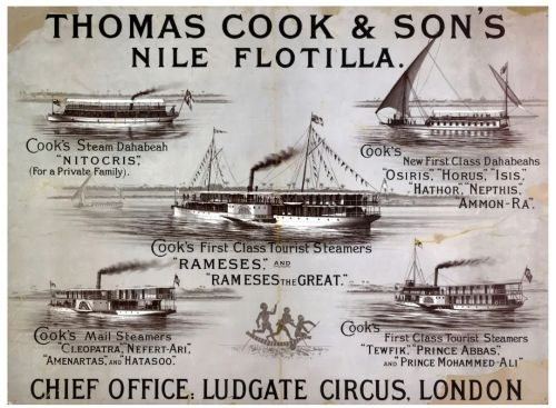 ancienne publicité thomas cook pour les croisières en Egypte -1890