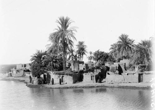 village sur le Nil début XXème siècle en Egypte - phot d'époque