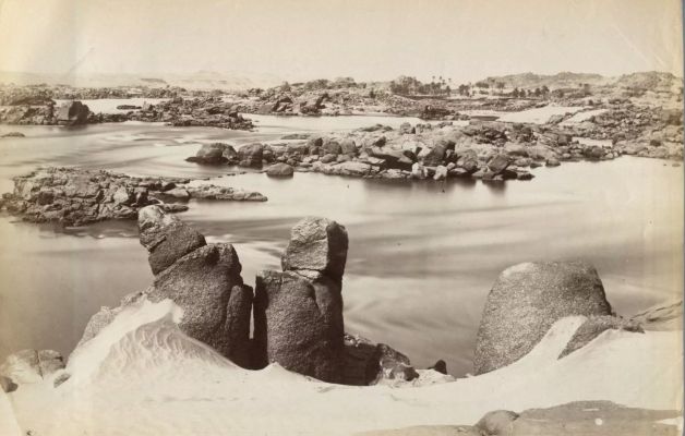 croisière en dahabeya au XIXème siècle - passage de la cataracte à Assouan