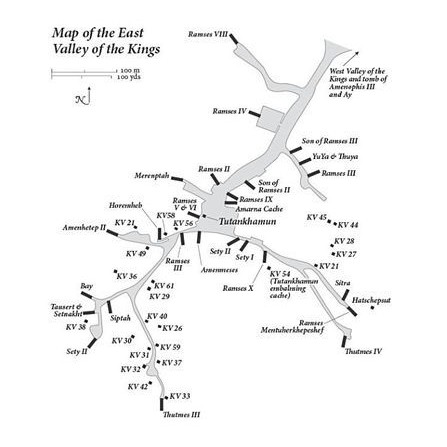 Carte plan de la vallée des Rois